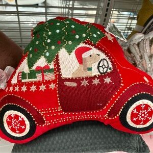 Dachshunds Christmas tree Christmas RED pillow